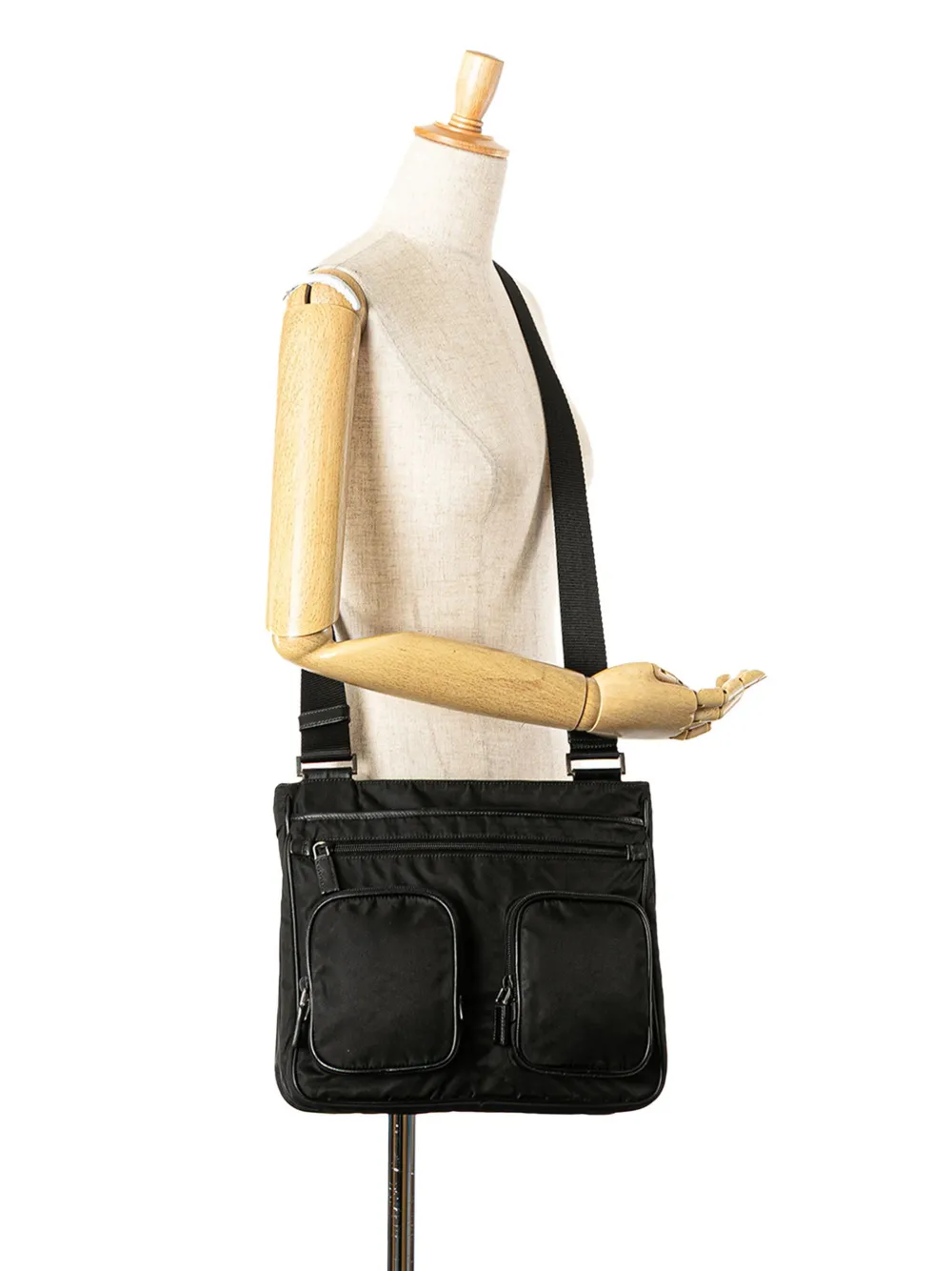 Prada Pre-Owned 2013-2025 Saffiano Trimmed Tessuto Zip Top crossbody bag | Pre-Owned | Image 2