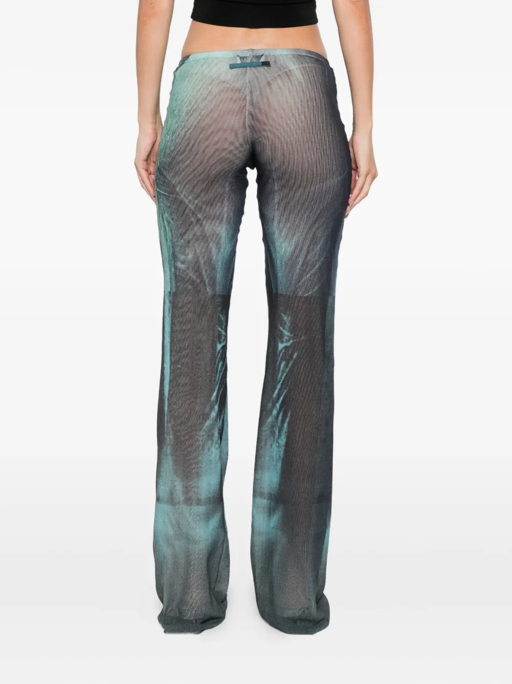 Jean Paul Gaultier Trainingsbroek met abstracte print Blauw