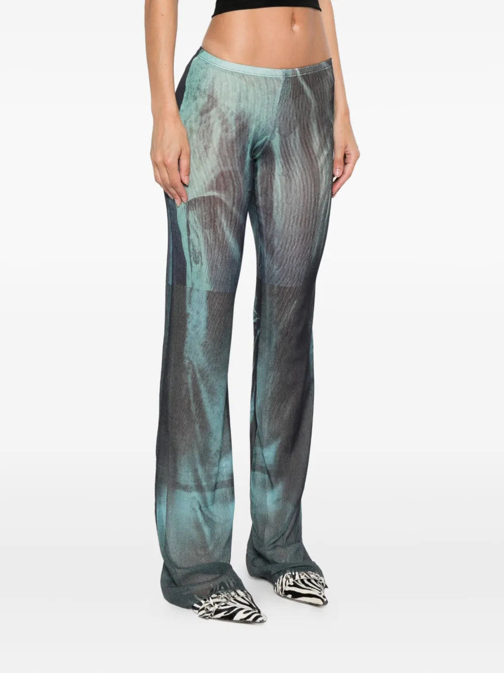 Jean Paul Gaultier Trainingsbroek met abstracte print Blauw