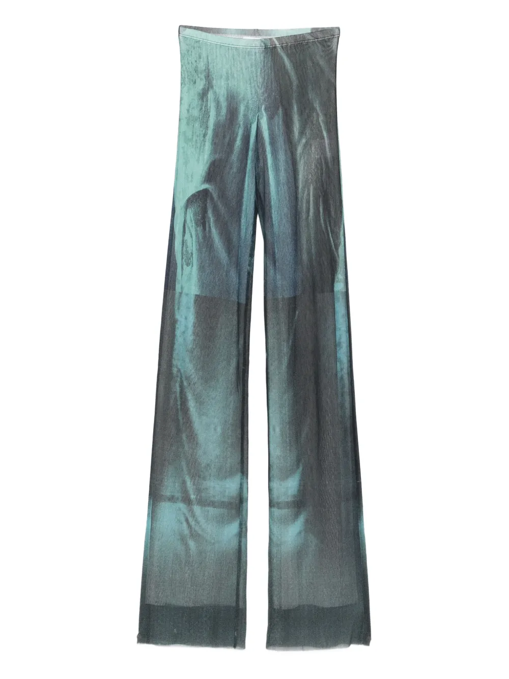 Jean Paul Gaultier abstract-print trousers | Blue | Image 1
