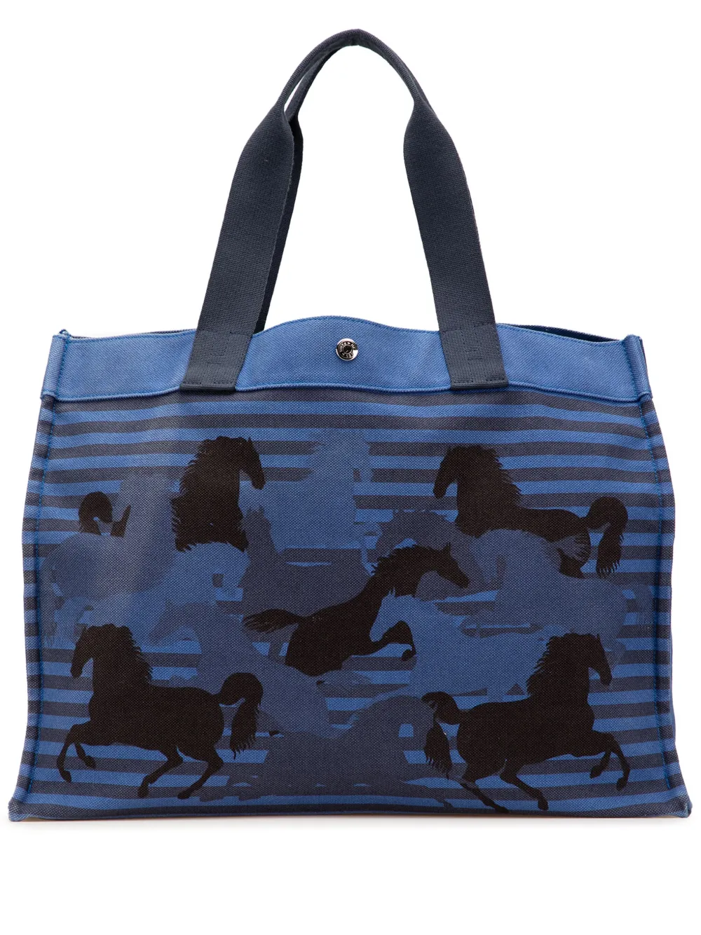 Hermès Pre-Owned 1990-2010 トワル シュヴォーアン カモフラージュ ビーチ トートバッグ - ブラック Hermès Pre-Owned 1990-2010 トワル シュヴォーアン カモフラージュ ビーチ トートバッグ - ブラック