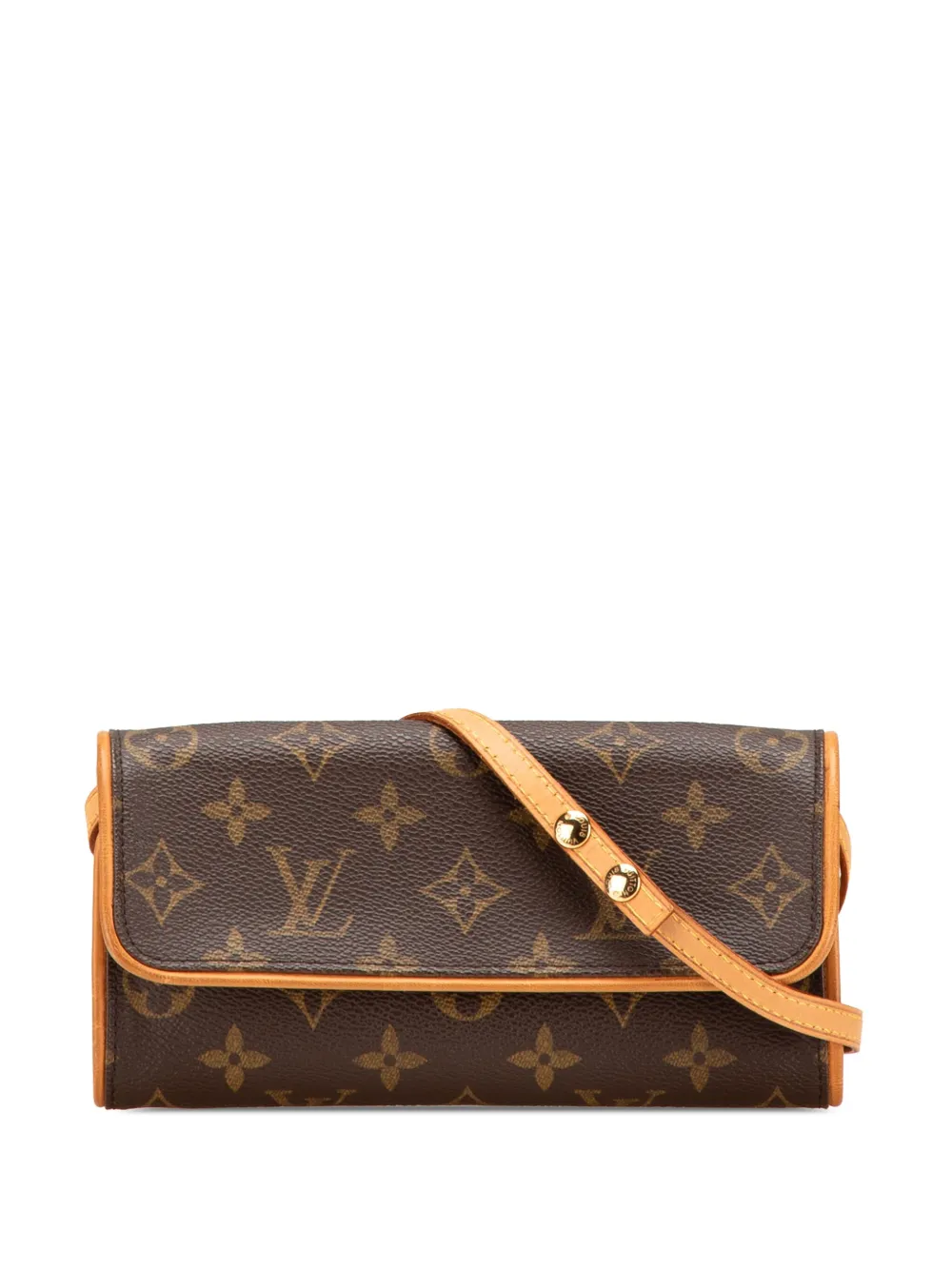 Louis Vuitton Pre-Owned 2001 モノグラム ポシェットツイン PM ショルダーバッグ - ブラウン Louis Vuitton Pre-Owned 2001 モノグラム ポシェットツイン PM ショルダーバッグ - ブラウン