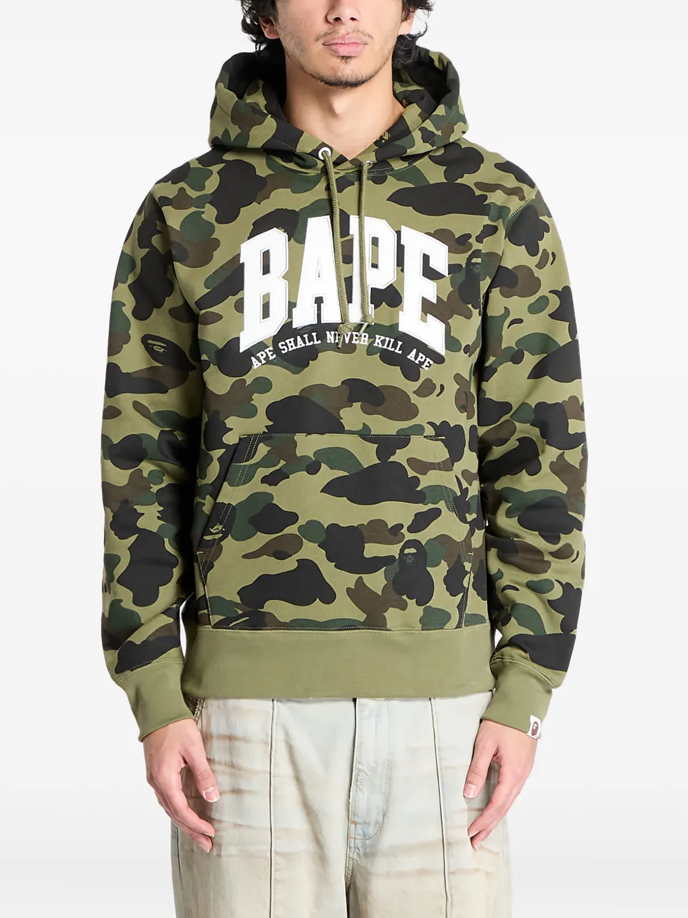 A BATHING APE 1st Camo hoodie Groen