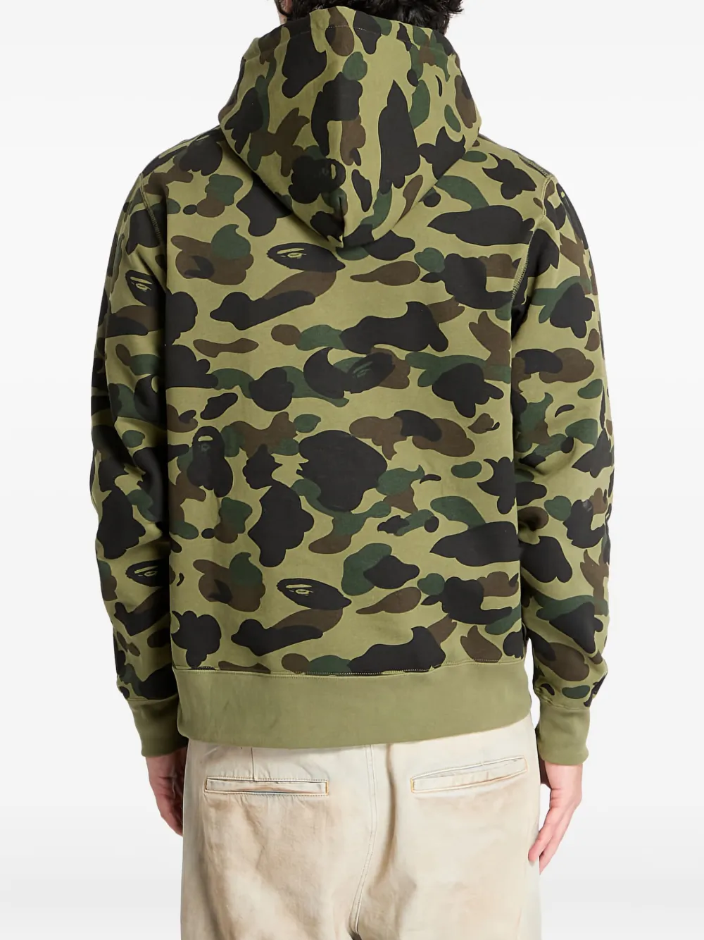 A BATHING APE 1st Camo hoodie Groen