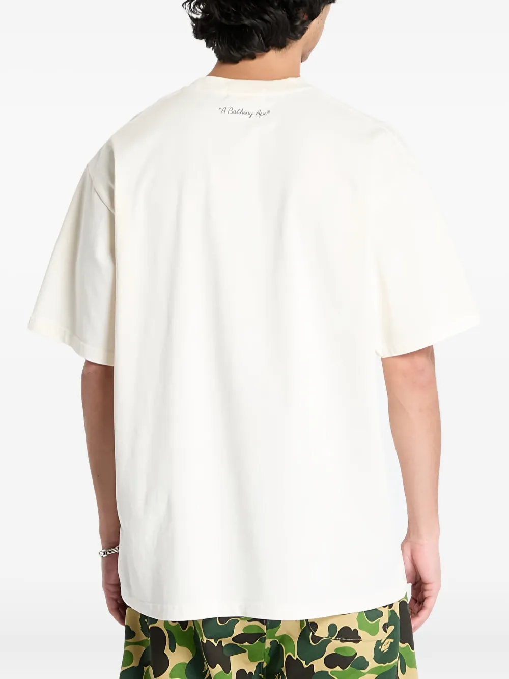 A BATHING APE shark-zip T-shirt Wit