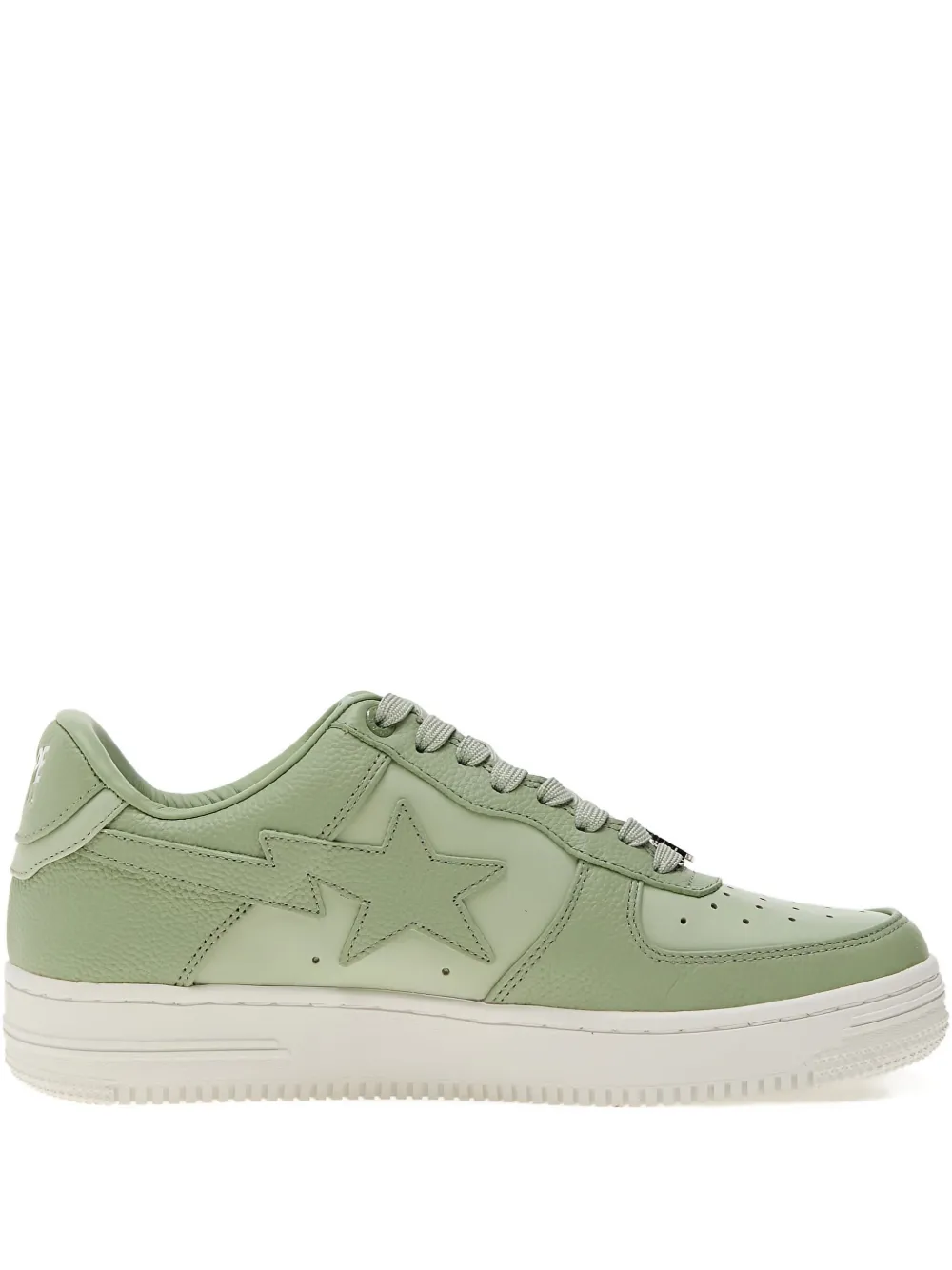 A BATHING APE star-embellished sneakers Green