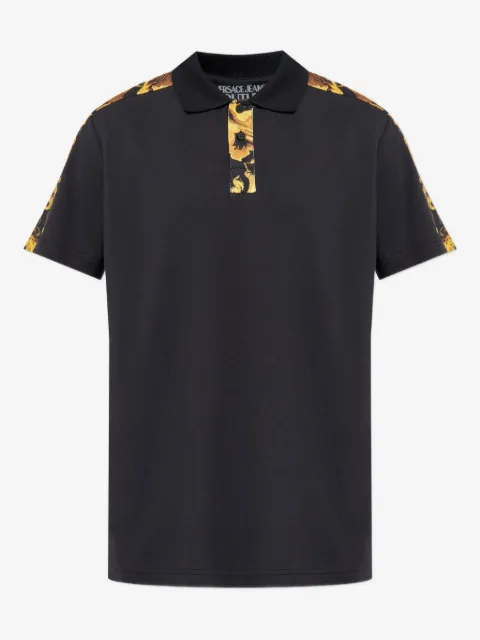 Versace Jeans Couture baroque-print panel polo shirt