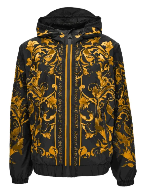 Versace Jeans Couture baroque-print hooded jacket
