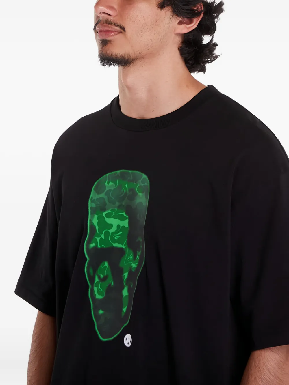 A BATHING APE Spray Frankenstein katoenen T-shirt Zwart