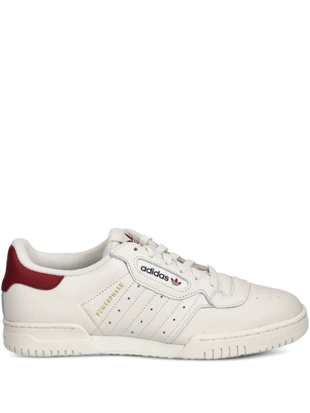 Adidas Powerphase leather-panelled low-top sneakers White