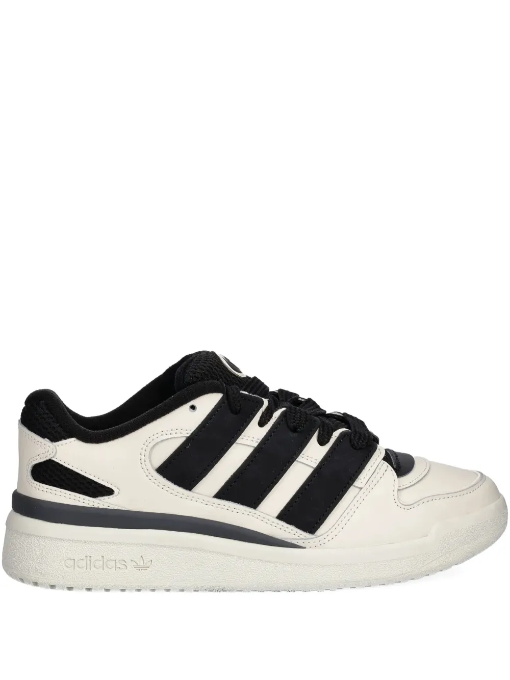 adidas three-stripes leather trainers Wit