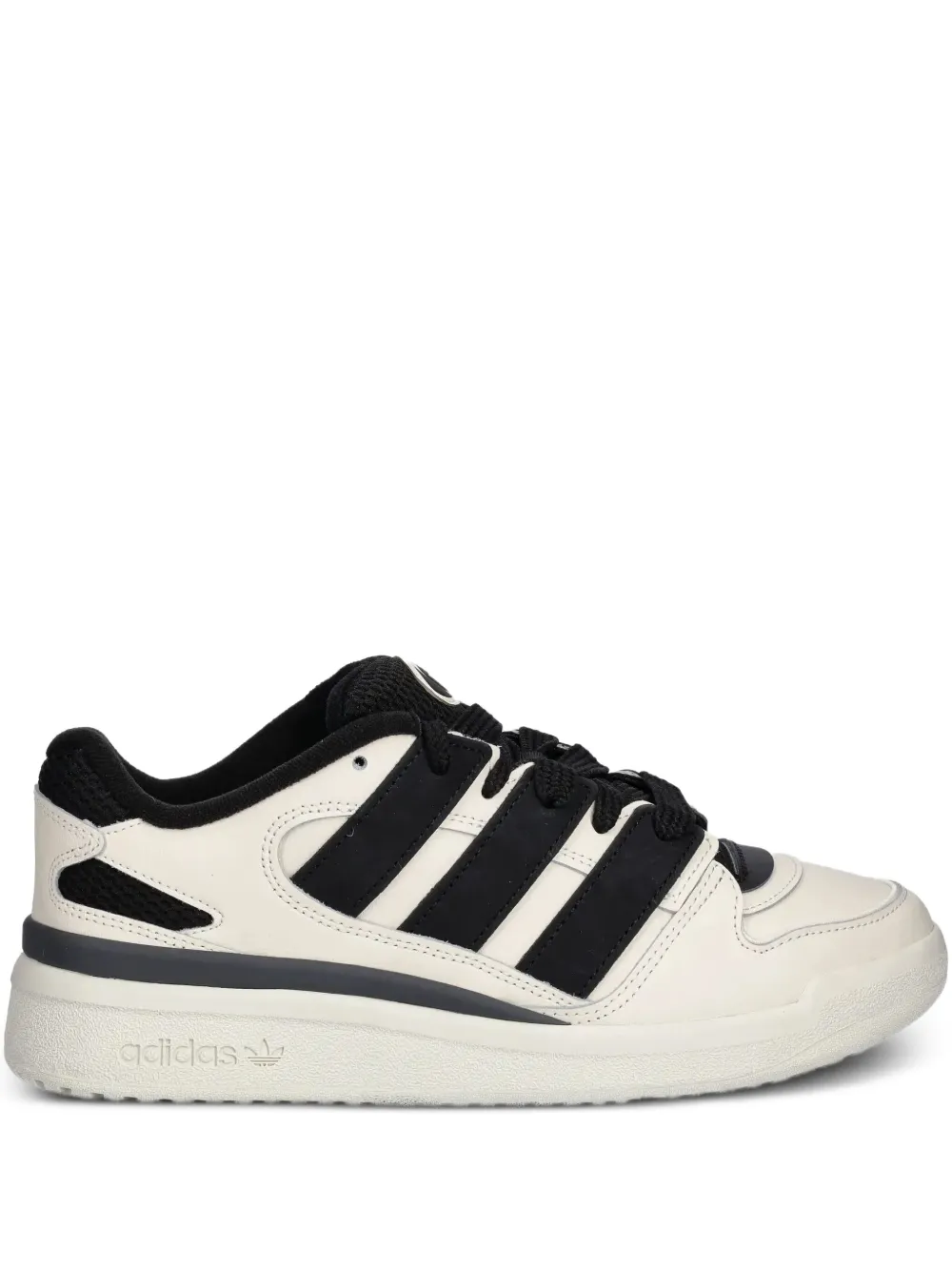 adidas three-stripes leather trainers White