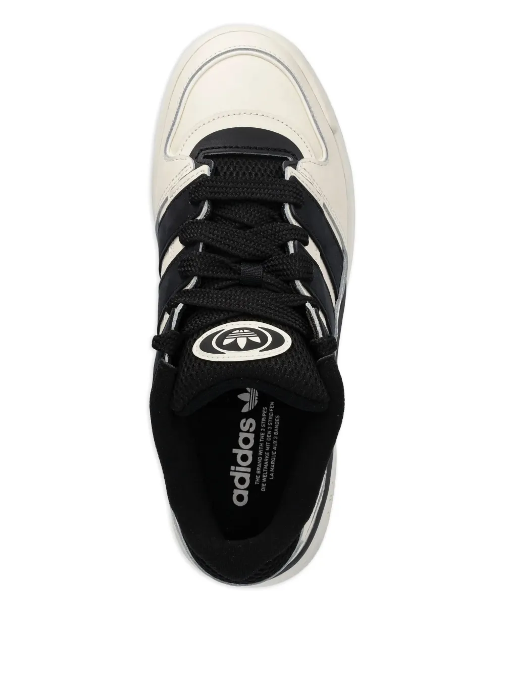 adidas three-stripes leather trainers White