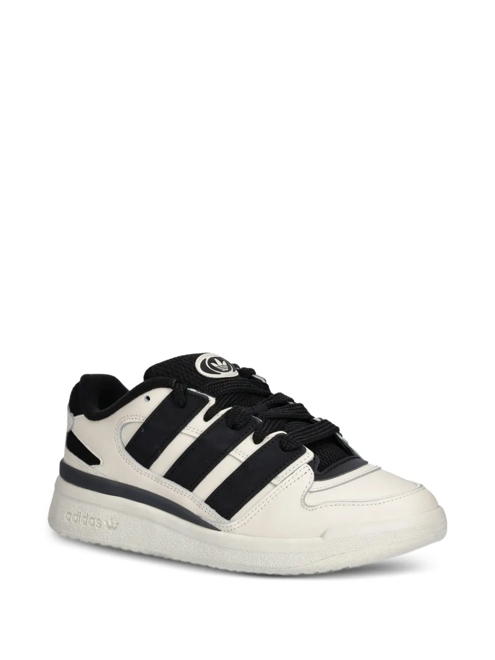 adidas three-stripes leather trainers White