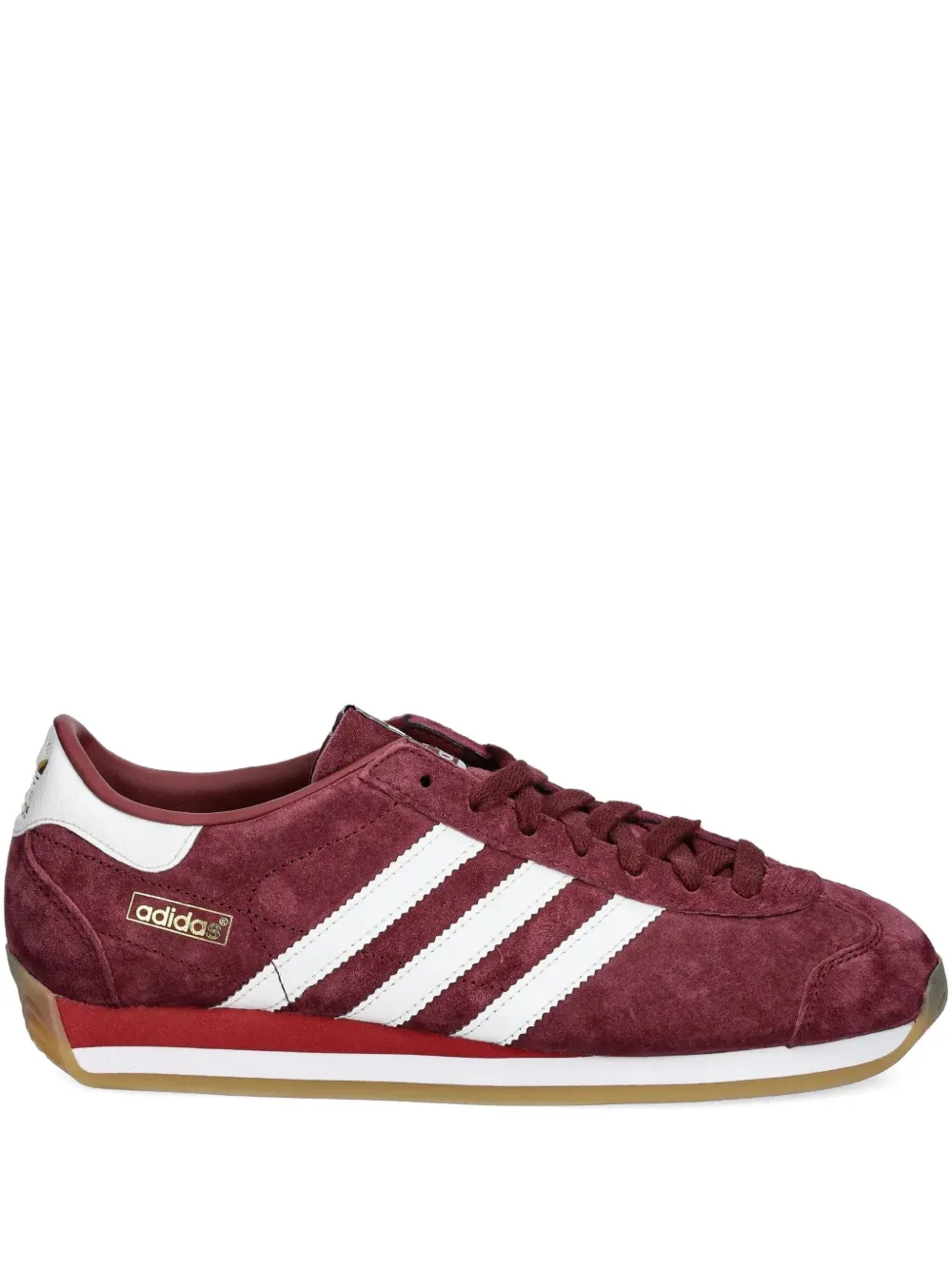 adidas suede three-stripe sneakers - レッド adidas suede three-stripe sneakers - レッド