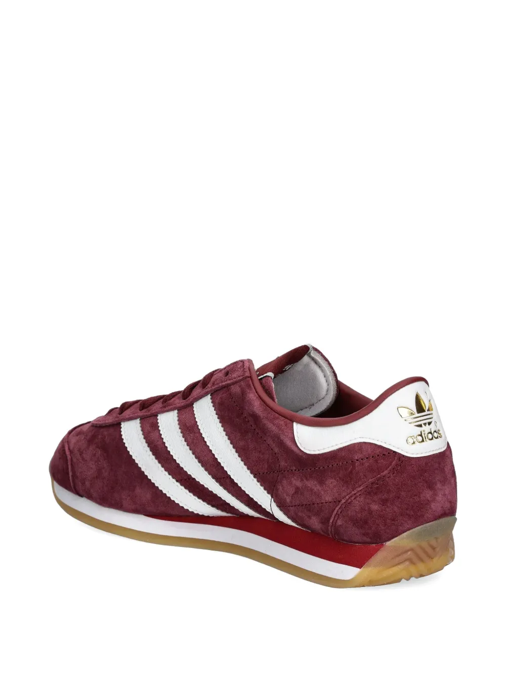 adidas suede three-stripe sneakers Red
