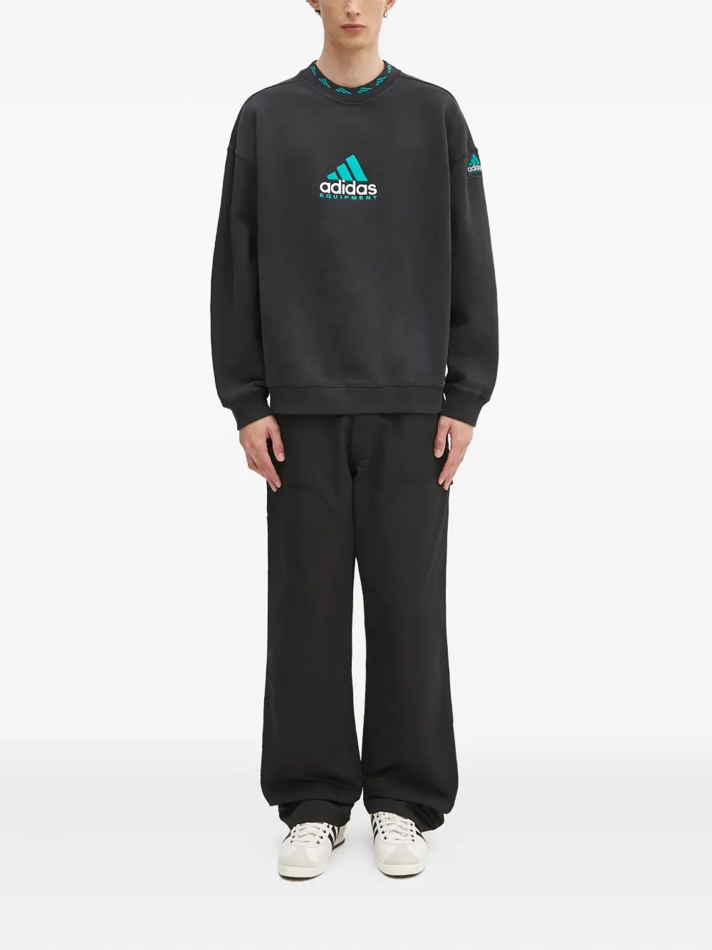 adidas Sweater met geborduurd EQT-logo Zwart