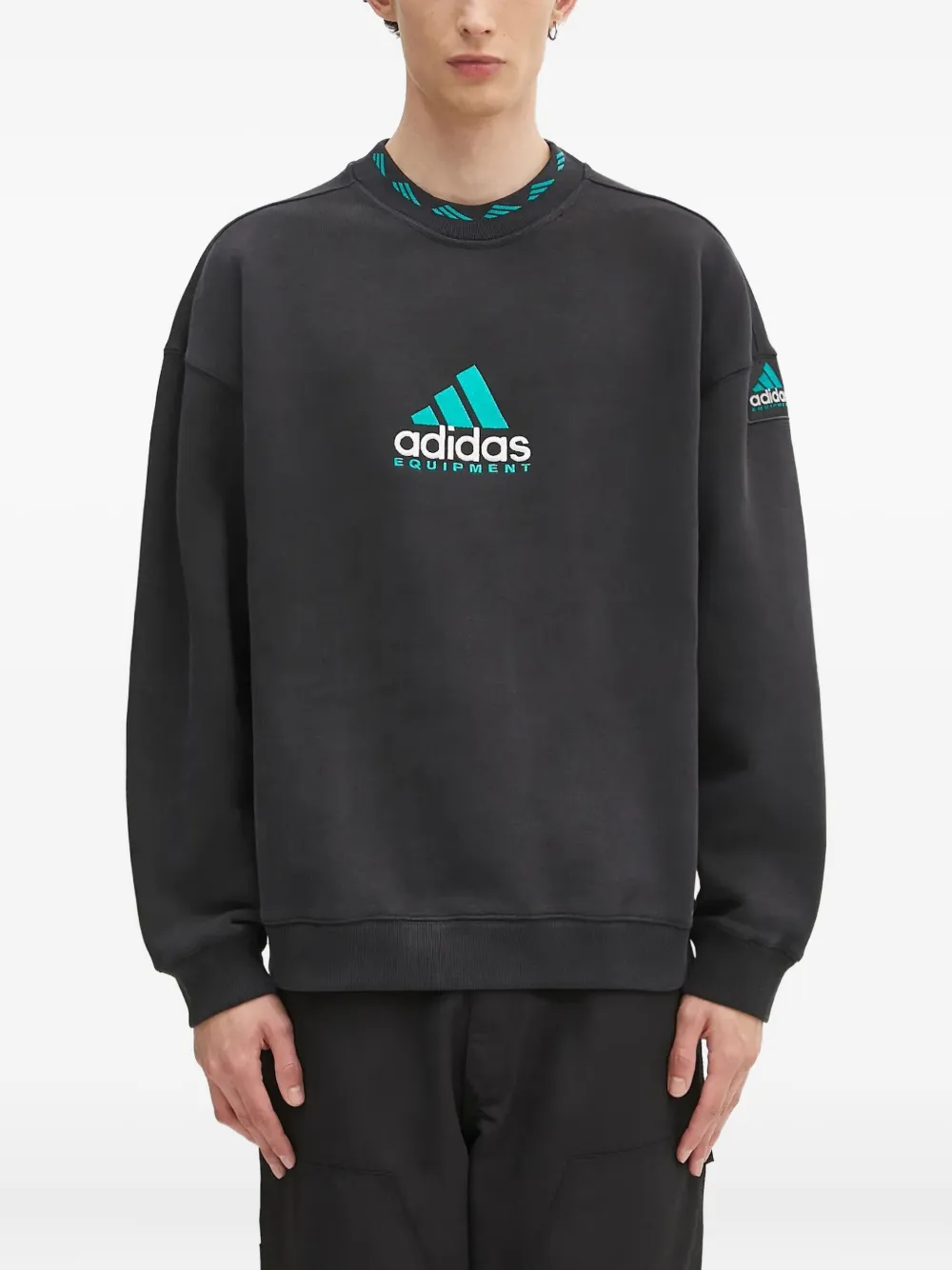 Adidas EQT logo-embroidered sweatshirt Zwart