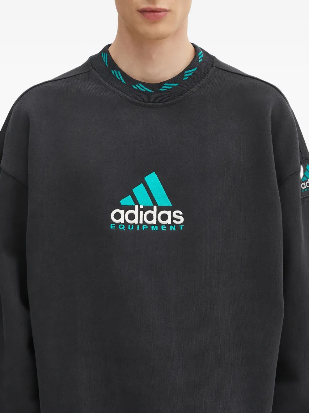 adidas Sweater met geborduurd EQT-logo Zwart