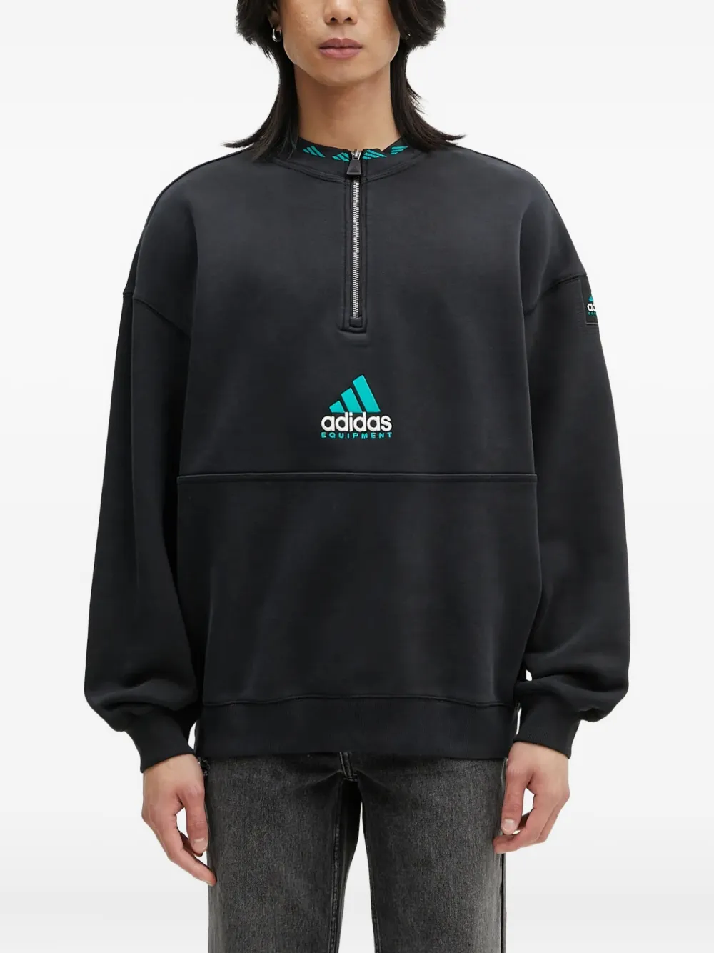 adidas EQT half-zip sweatshirt Zwart