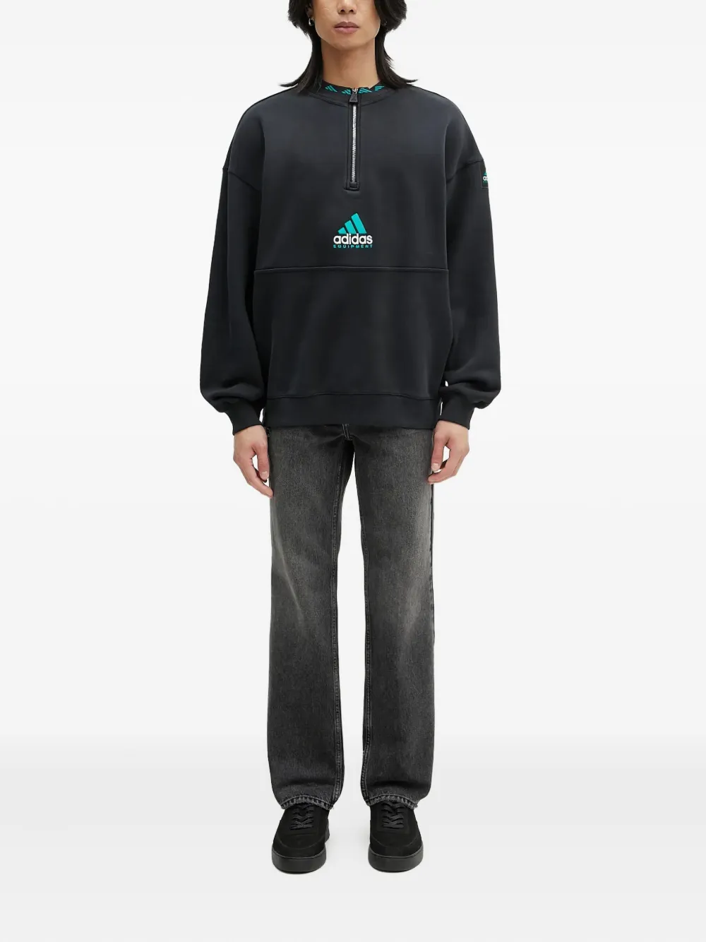 adidas EQT half-zip sweatshirt Zwart