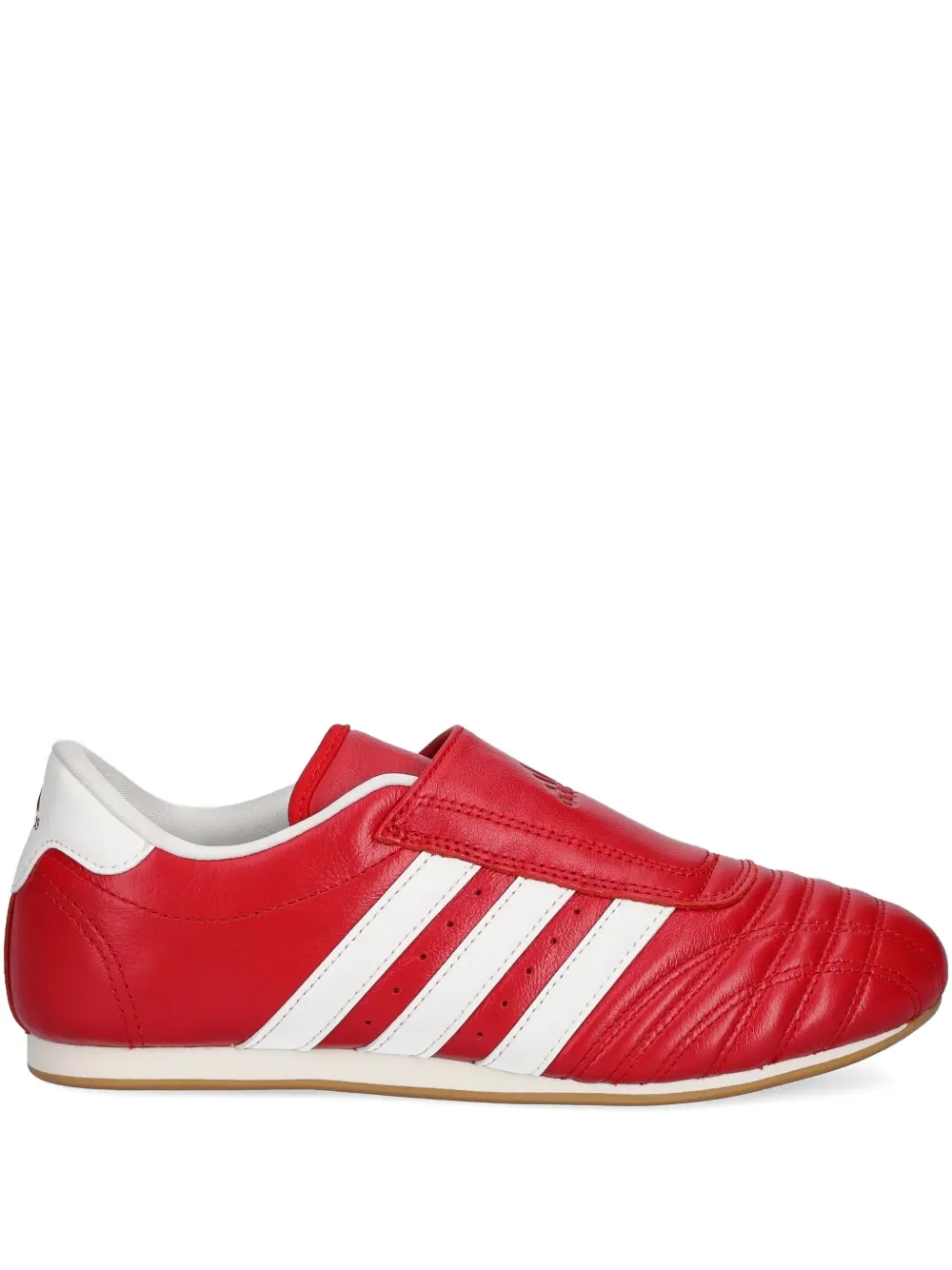 Adidas Originals Taekwondo Quilted-panel Low-top Sneakers In Red