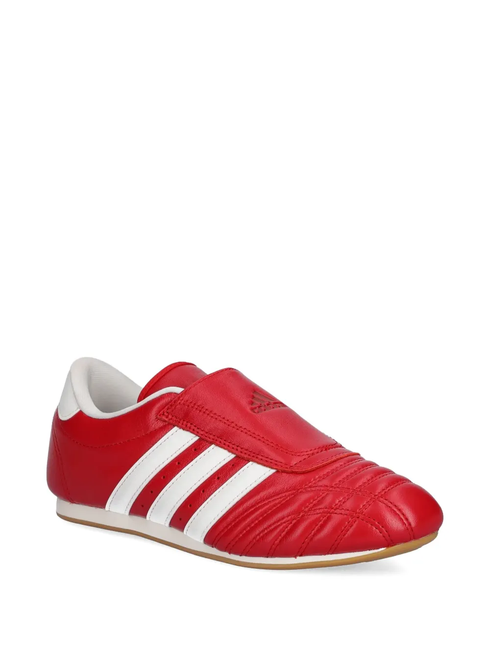 Adidas Originals Taekwondo Quilted-panel Low-top Sneakers In Red