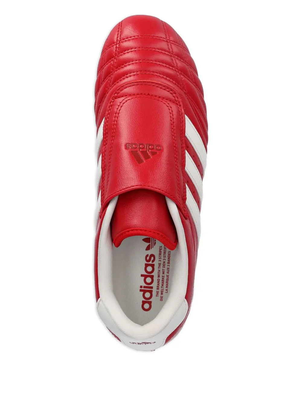 Adidas Originals Taekwondo Quilted-panel Low-top Sneakers In Red