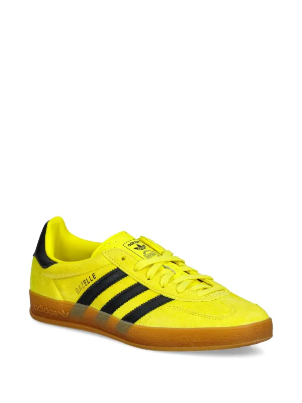 Adidas Gazelle three-stripe Suede Sneakers | Yellow | FARFETCH