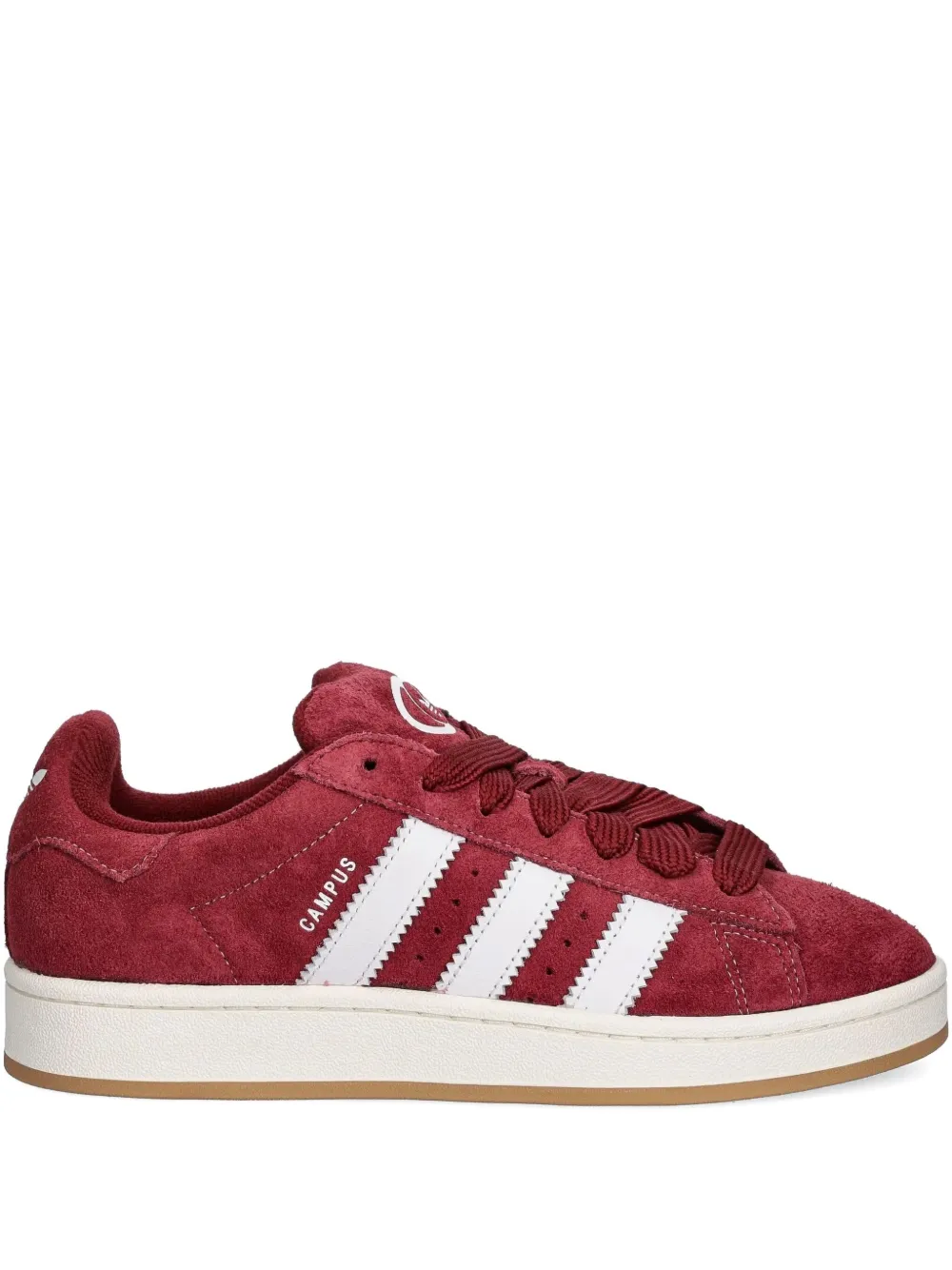 adidas Campus 00s three-stripe suede sneakers Red