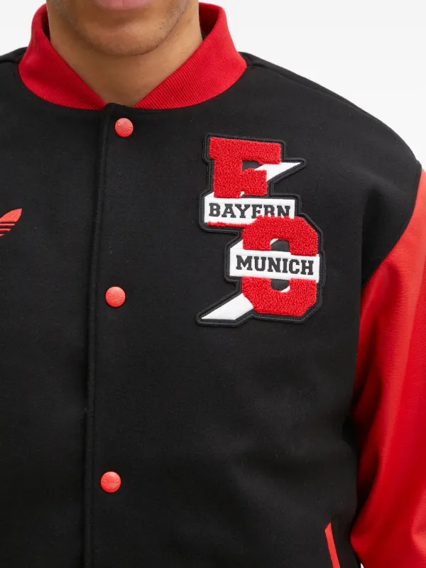 Adidas FC Bayern Munich Varsity Jacket | Black | FARFETCH