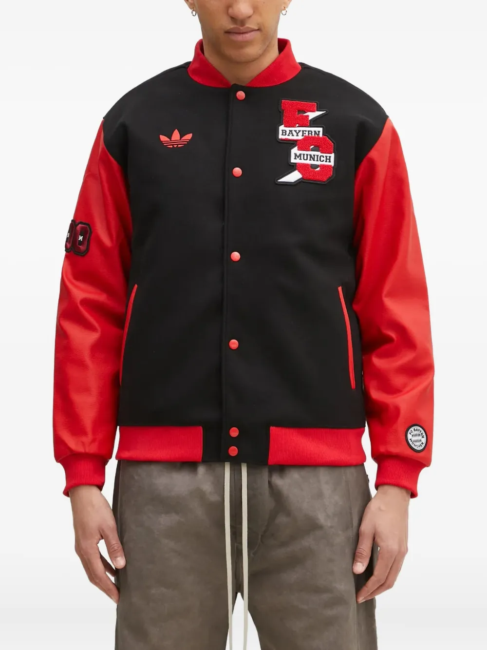 adidas FC Bayern Munich varsity jacket Zwart