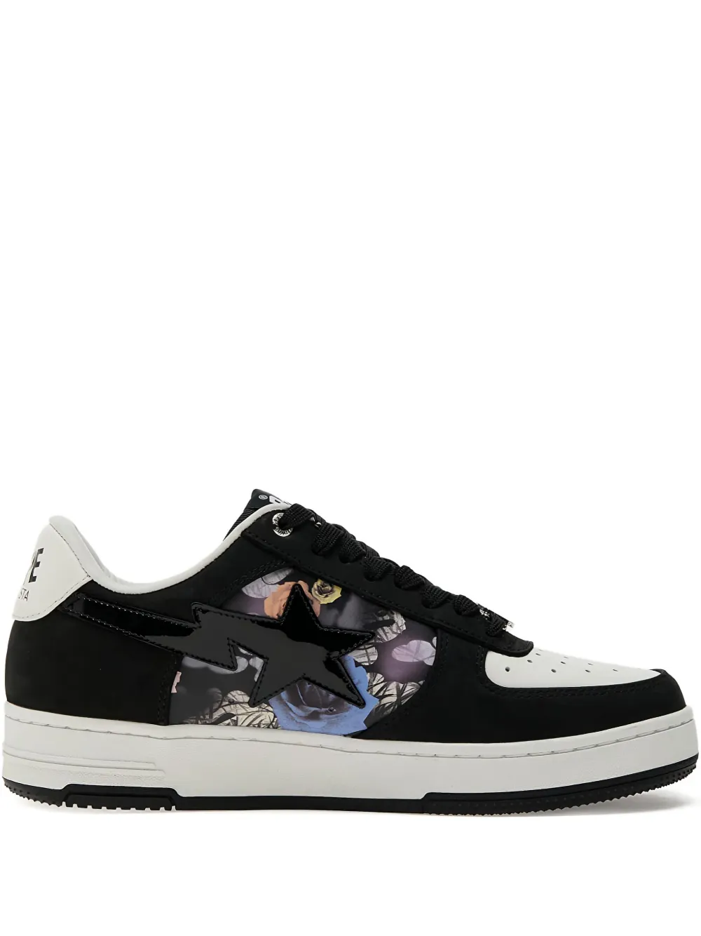 A BATHING APE floral-star sneakers Black