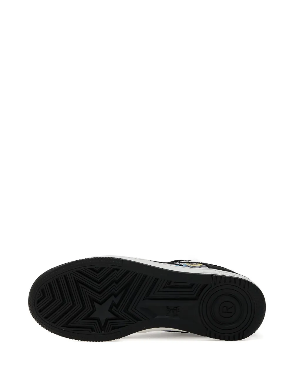 A BATHING APE Sneakers met bloemenster Zwart