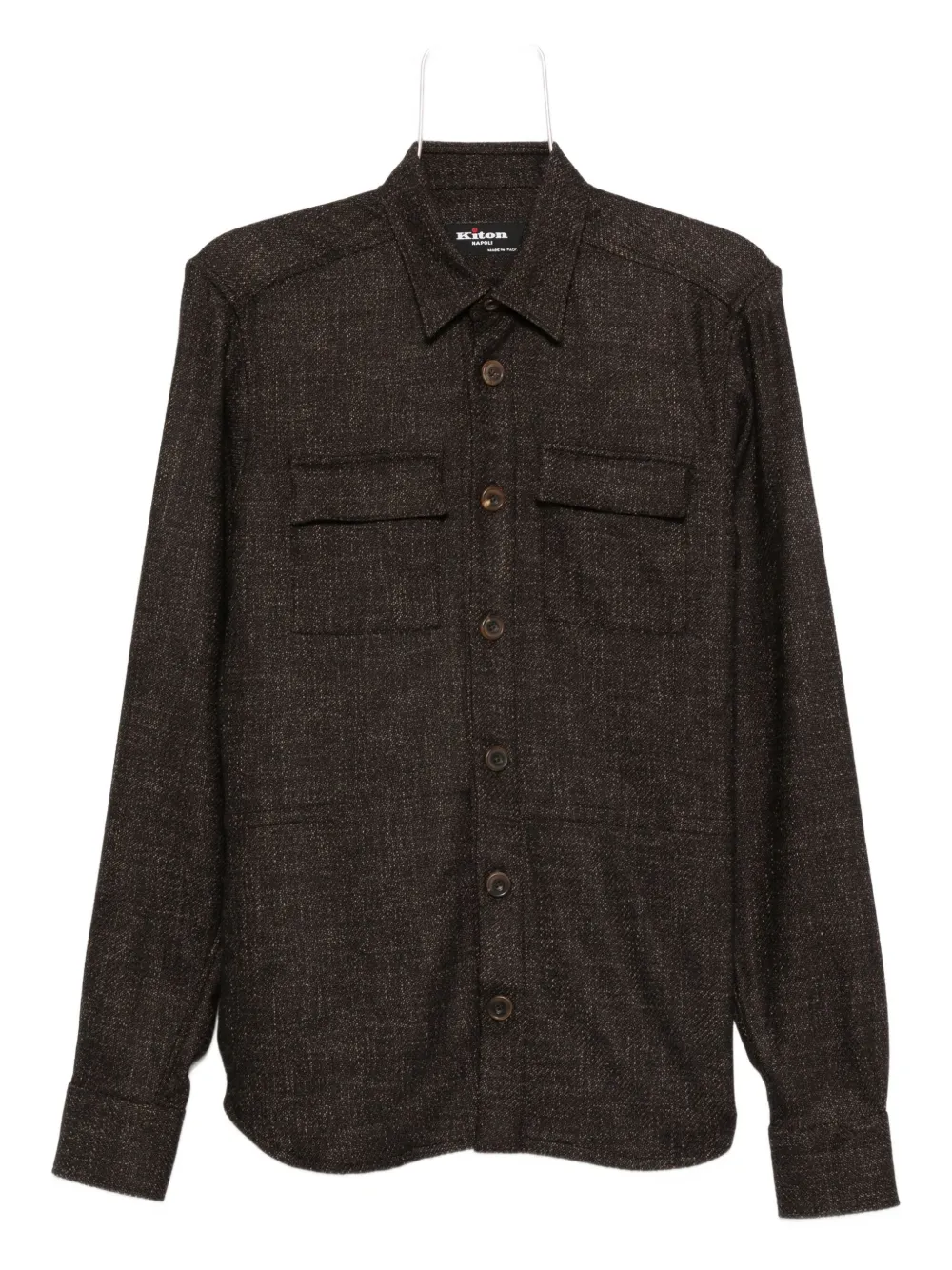 Kiton double-pocket buttoned-up shirt Bruin