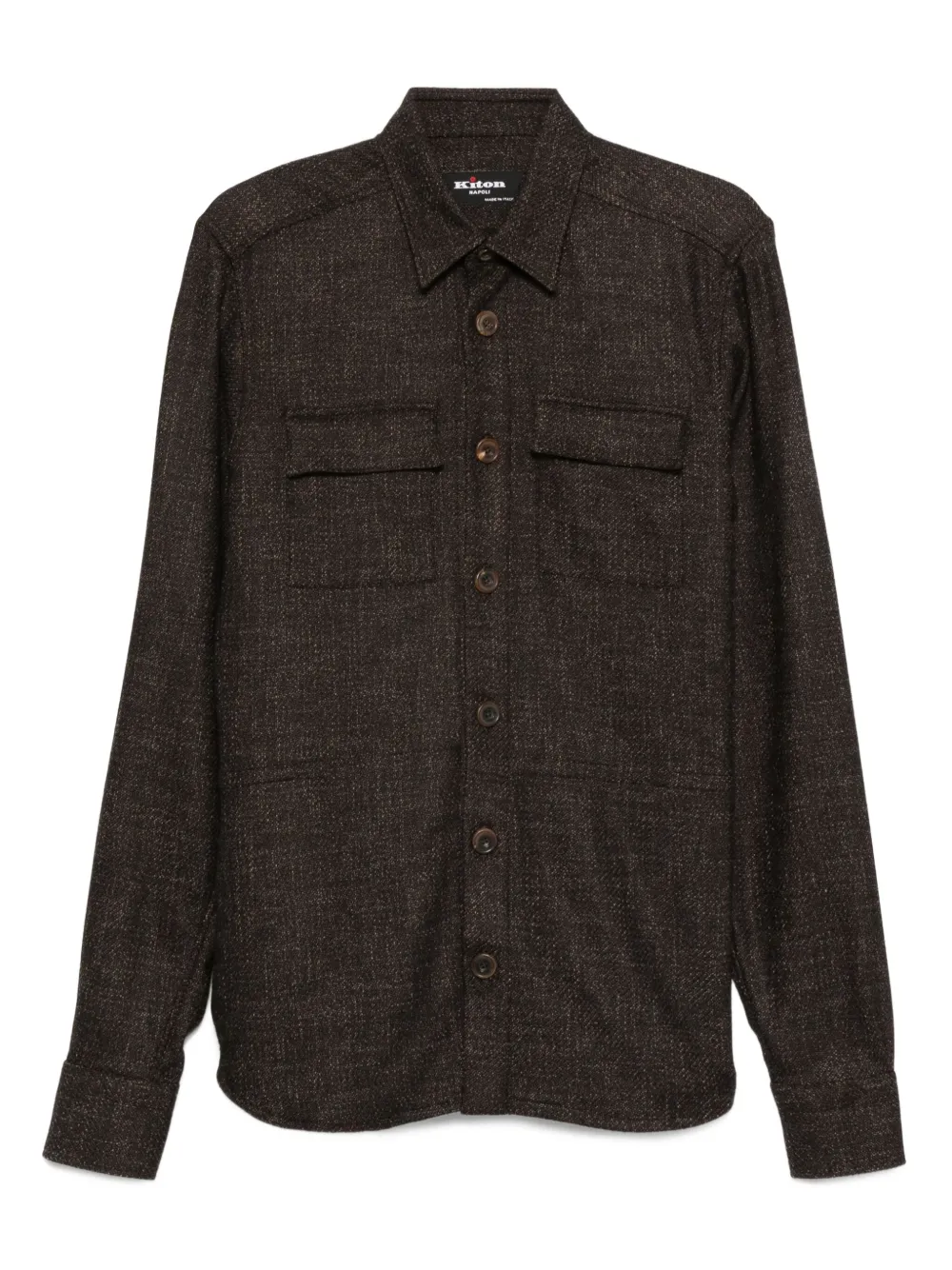 Kiton double-pocket buttoned-up shirt Bruin