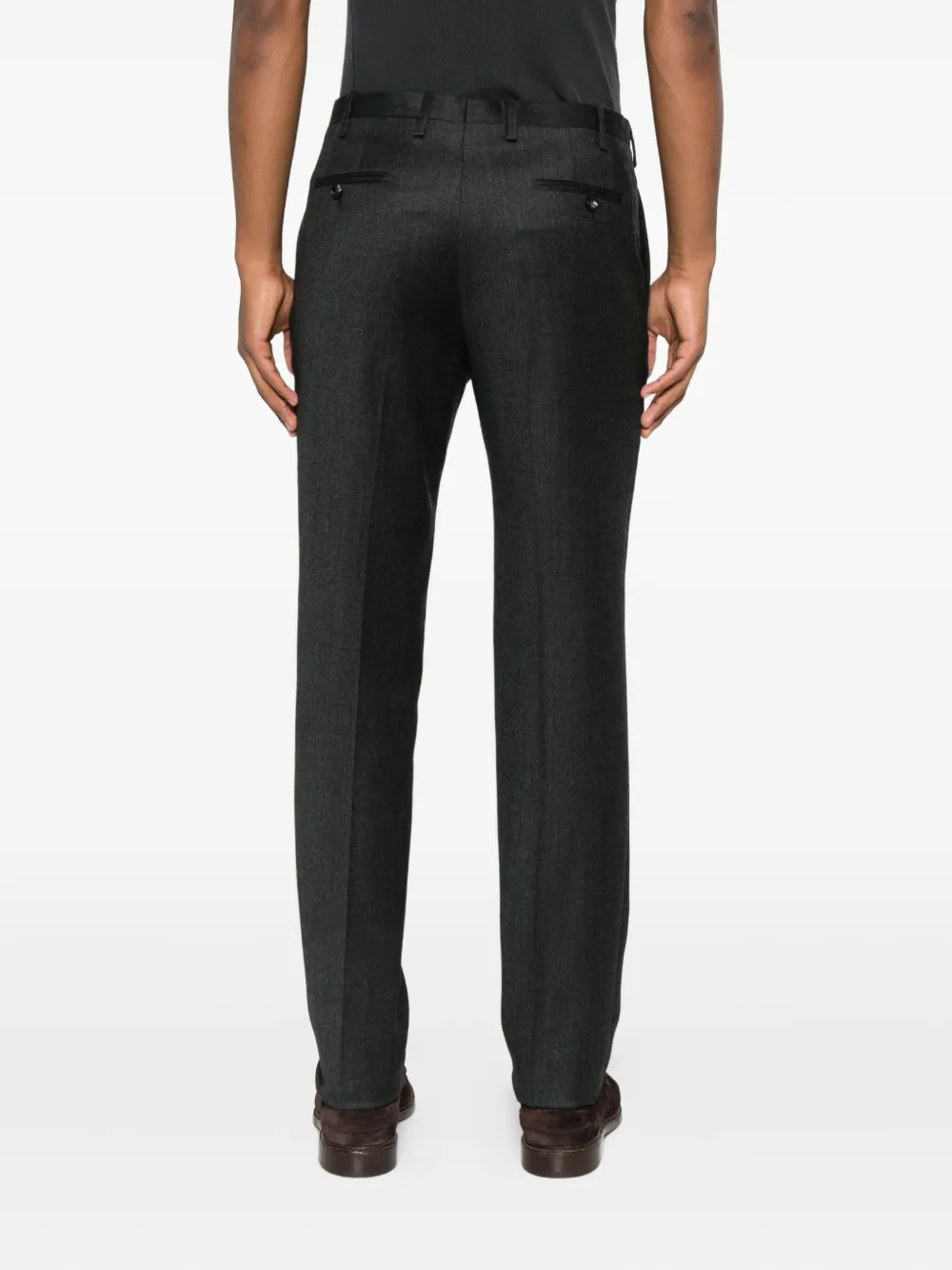 Kiton button-fastening trousers Grijs