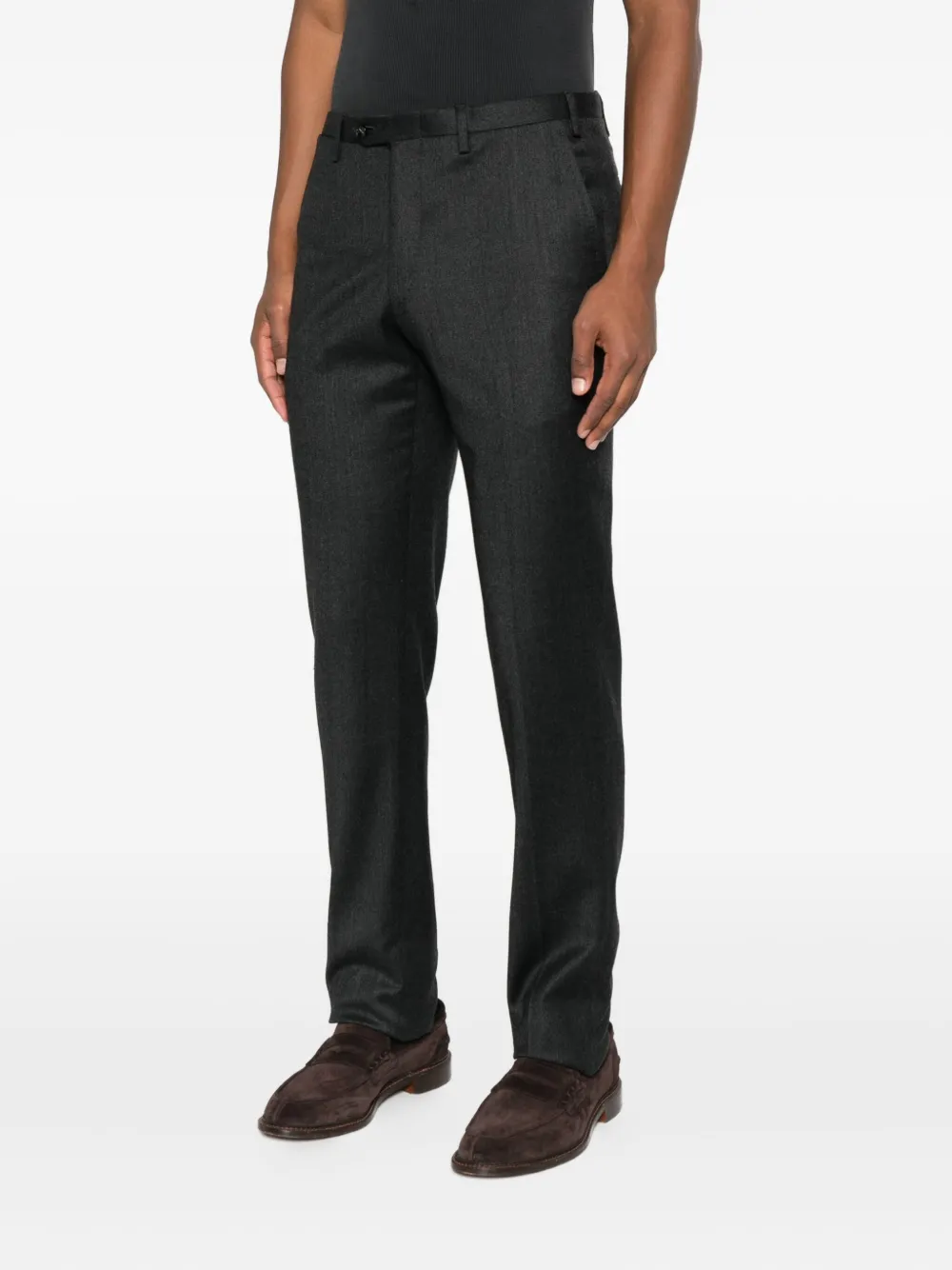 Kiton button-fastening trousers Grijs