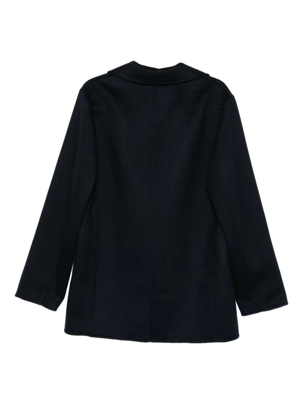 Kiton Kasjmier jas met dubbele rij knopen Blauw