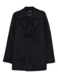 Kiton double-breasted cashmere coat - Blue
