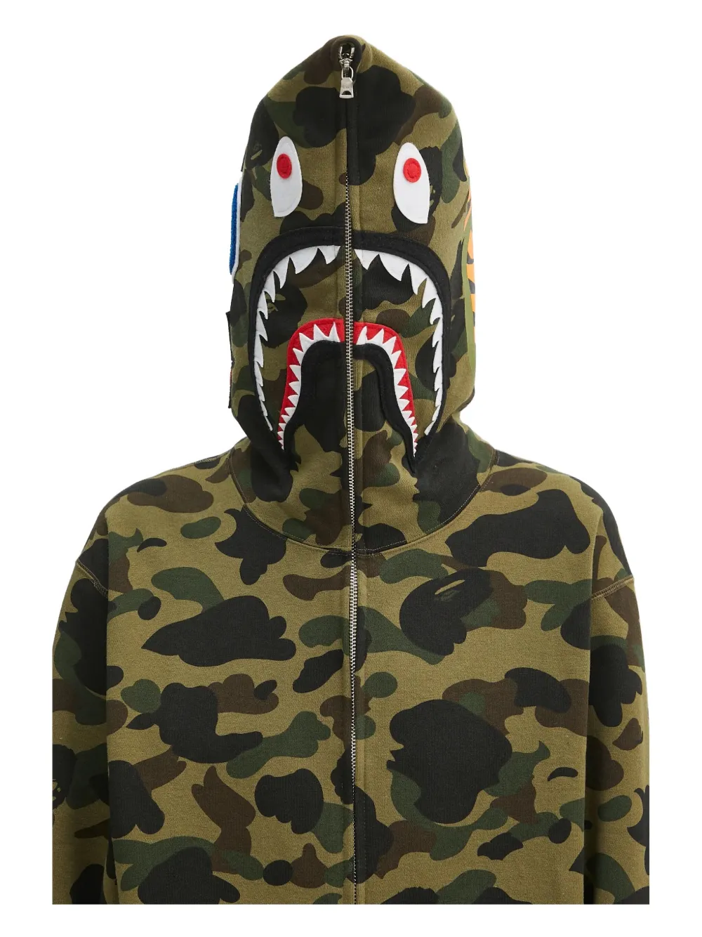 A BATHING APE Shark zip-up hoodie Groen