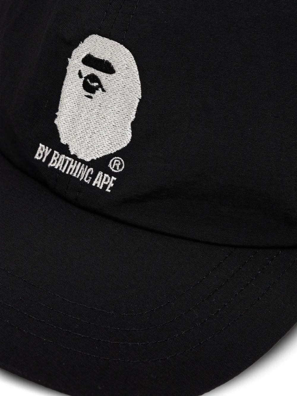 A BATHING APE Pet met geborduurd logo Zwart