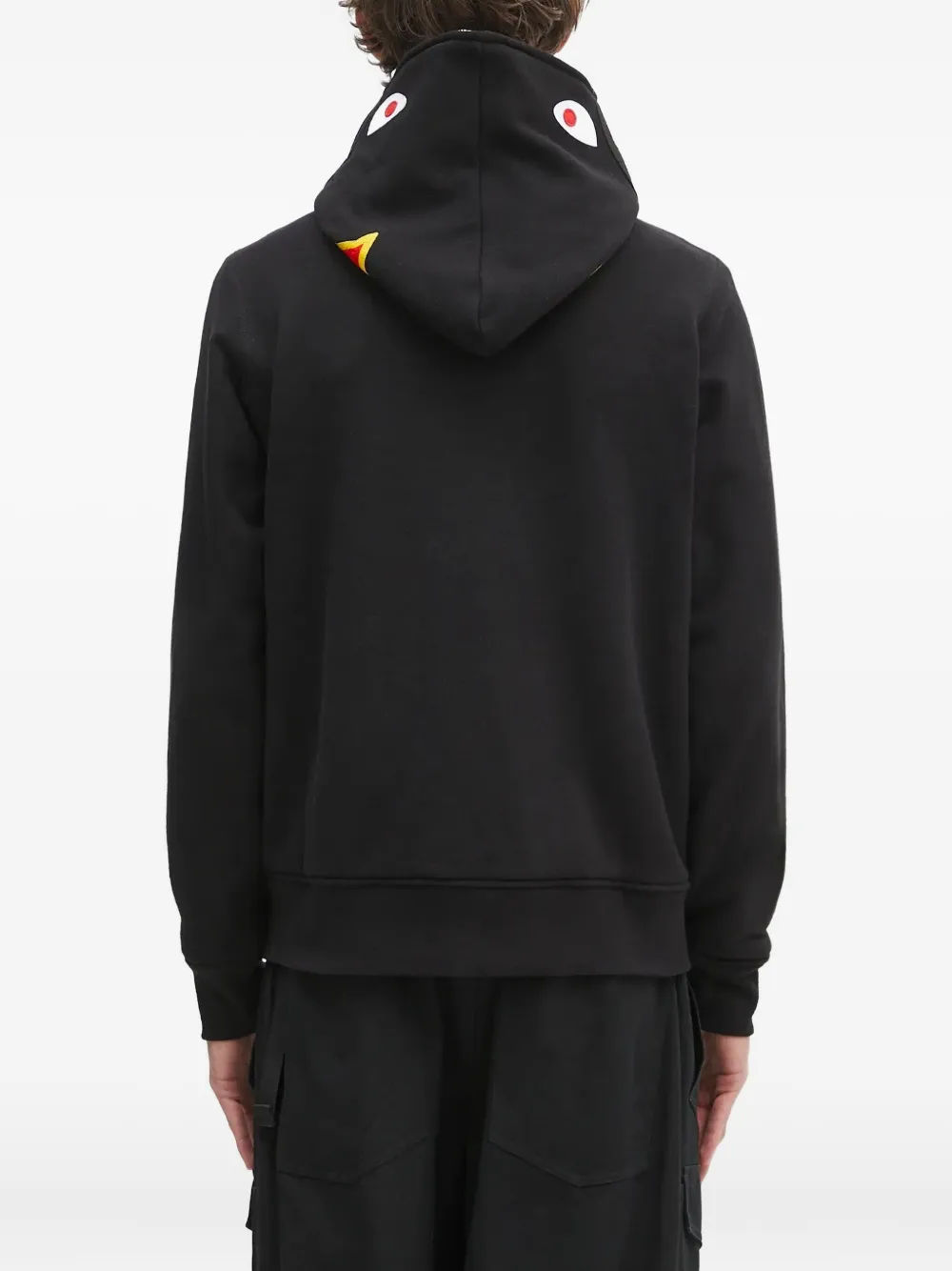 A BATHING APE Shark zip-up hoodie Zwart