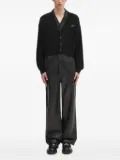 A BATHING APE® embroidered cropped cardigan - Black