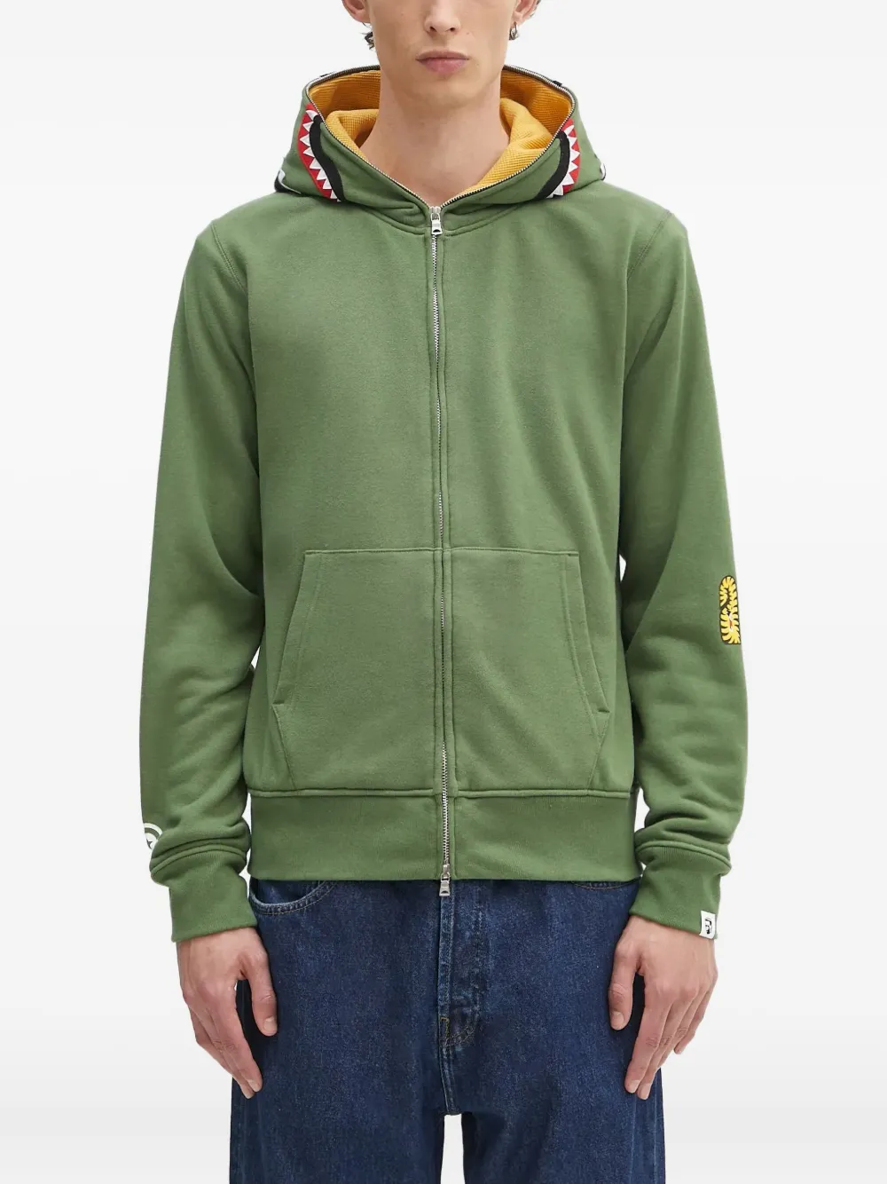 A BATHING APE zip-up hoodie Groen