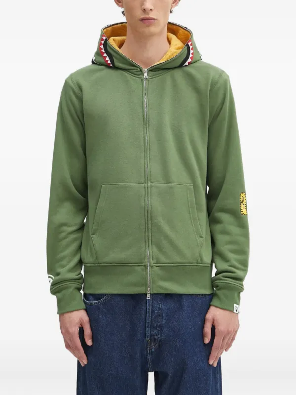 A BATHING APE® ジップアップ パーカー | グリーン | FARFETCH JP