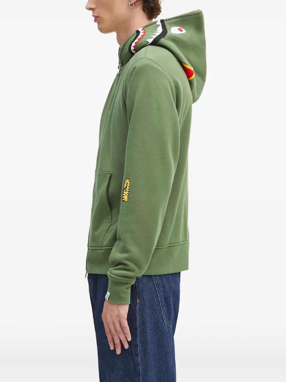 A BATHING APE zip-up hoodie Groen