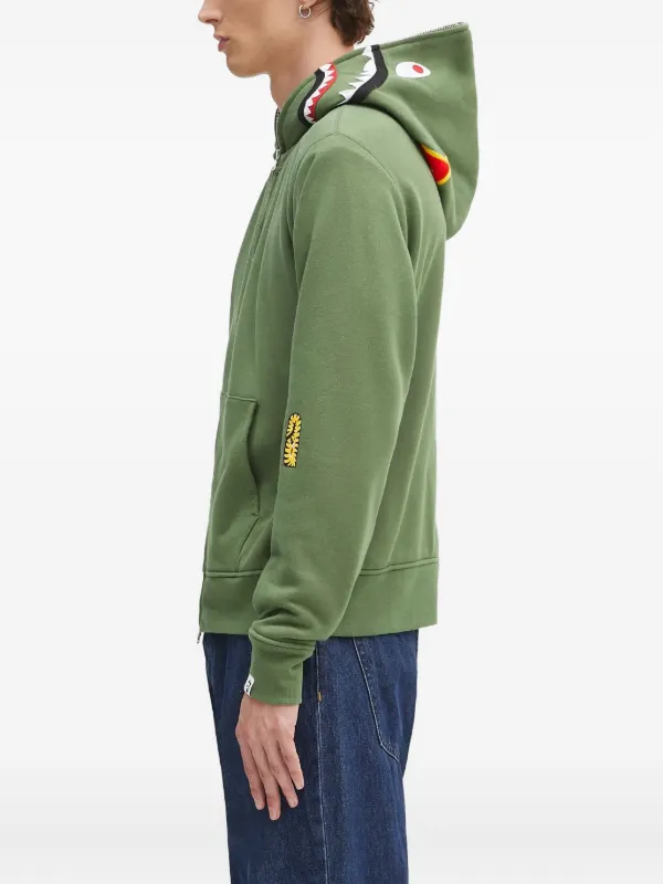 A BATHING APE® ジップアップ パーカー | グリーン | FARFETCH JP