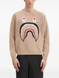 A BATHING APE® shark-head intarsia sweater - Neutrals