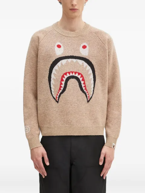 A BATHING APE® shark-head intarsia sweater